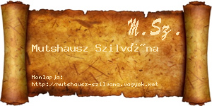Mutshausz Szilvána névjegykártya